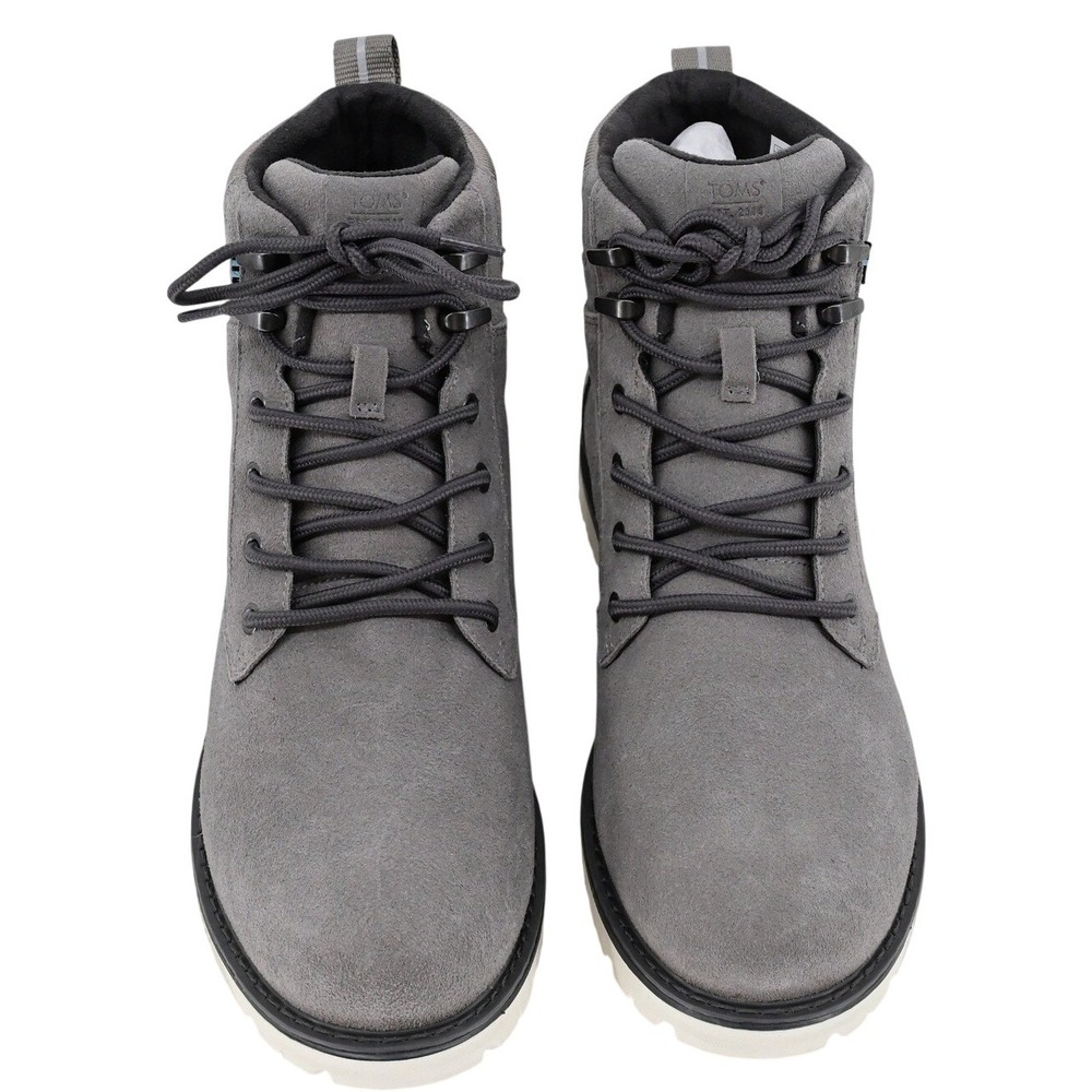 NWT TOMS Men's 11 Suede Hiking Boots Gray High-Top Outdoor Trail Rugged Gorpcore - Picture 9 of 11